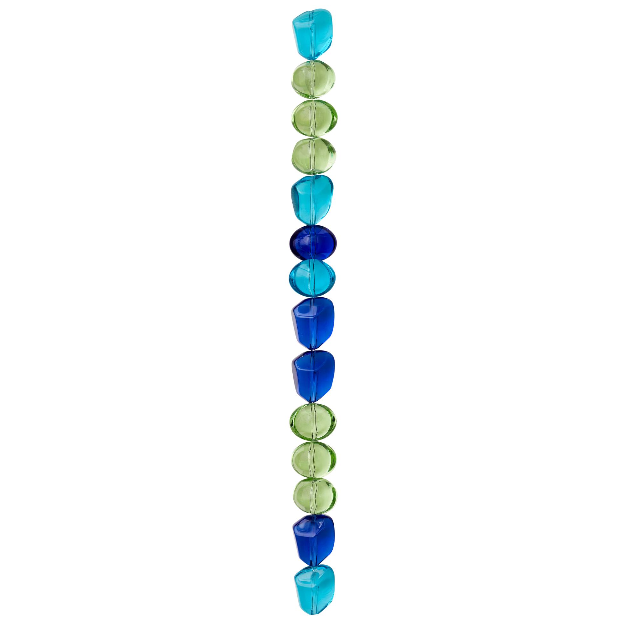 Blue & Green Glass Nugget Beads by Bead Landing™